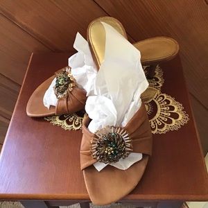 Enzo Angiolini Beaded high heel sandals size 8M